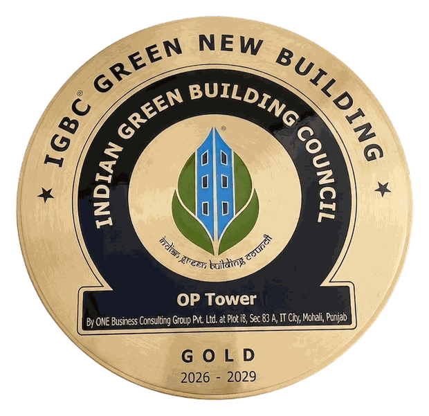 IGBC Green New Building Gold plaque awarded to OP Tower
